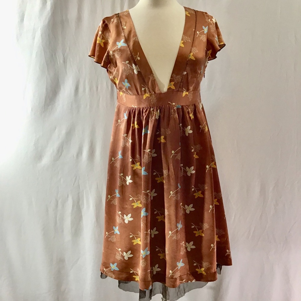 Free People low vneck silk dress